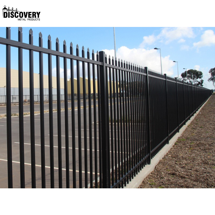 New Design Factory Prices Cheap Black Ornaments Decorative  Aluminum Metal Picket Fence With Pressed Spear Styles