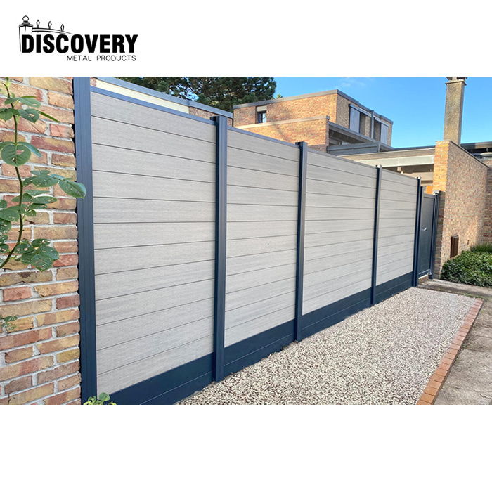 Customized outdoor wood plastic composite garden wpc wall panel exterior privacy fence panels kit for house wall