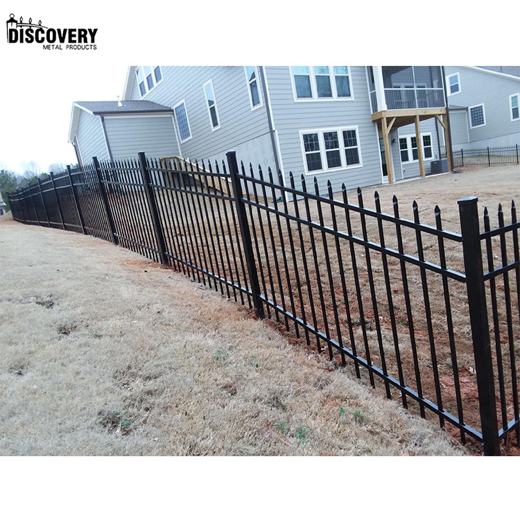 New Design Factory Prices Cheap Black Ornaments Decorative  Aluminum Metal Picket Fence With Pressed Spear Styles