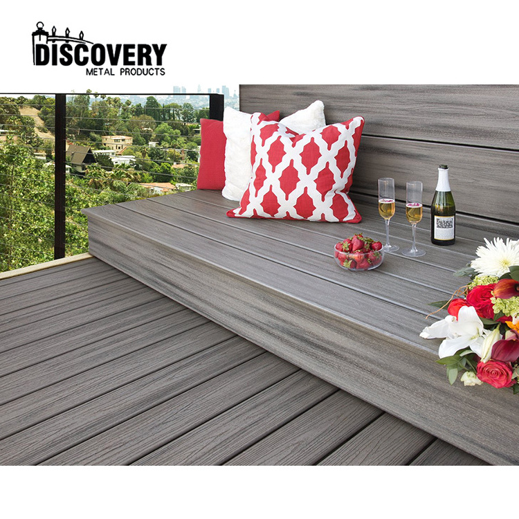 High quality co-extrusion composite deck waterproof with glass railing for decks new material wpc deck