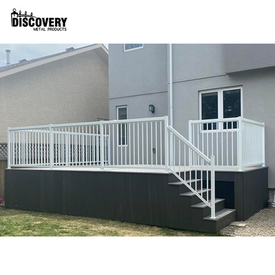 Customized design aluminum handrail railing system wrought iron handrails for outdoor steps for staircase handrail laser cut