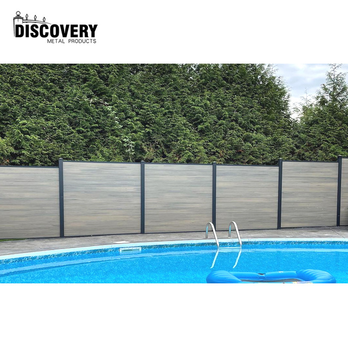 Extrusion WPC wood plastic composite easy DIY fence outdoor garden patio swimming pool fence panel