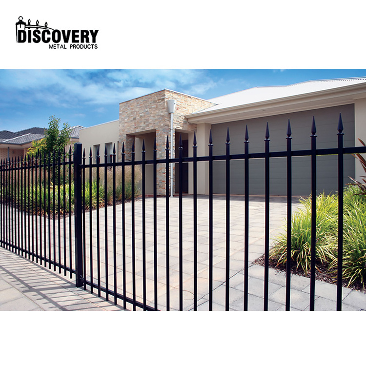 New Design Factory Prices Cheap Black Ornaments Decorative  Aluminum Metal Picket Fence With Pressed Spear Styles