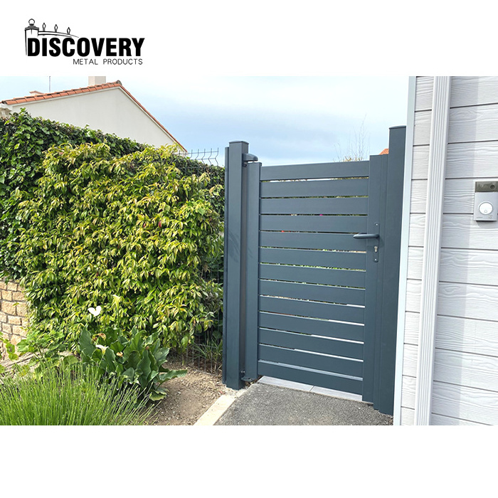 Customized Aluminium small entry gate design garden entrance design durable use entrance swing gate