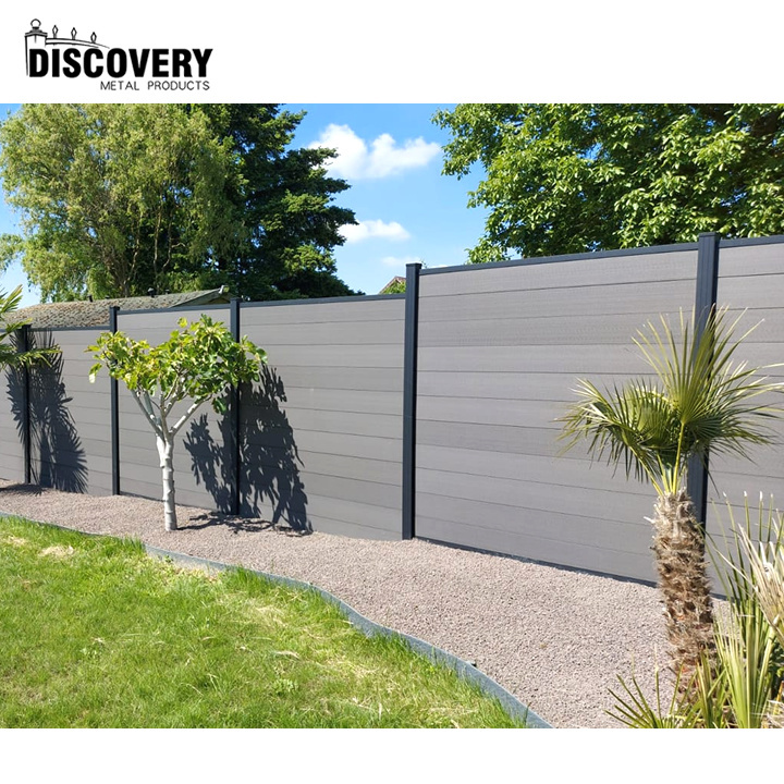 Customized outdoor wood plastic composite garden wpc wall panel exterior privacy fence panels kit for house wall