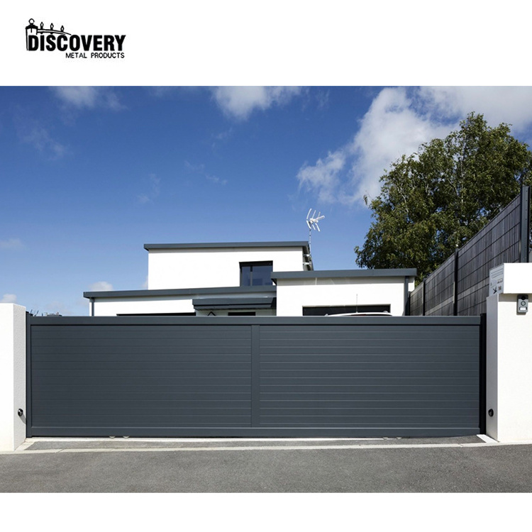 Residential Gates Customized Decorative Outdoor Garden Courtyard Entrance Aluminum Sliding Driveway Gate