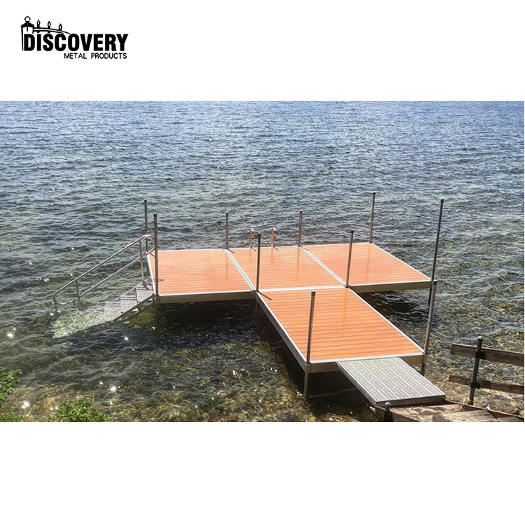 Aluminum Floating Dock Durable Floating Marina Pontoon WPC Aluminum Docking Manufacture