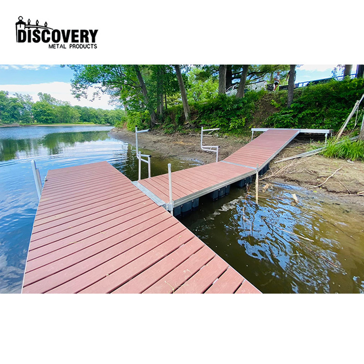 Factory universal size aluminum alloy plastic floating pontoon floats dock for house boat on water