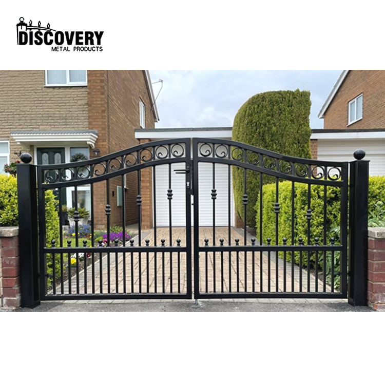 Modern design aluminium main gates designs hot sale high quality metal aluminum automatic gate