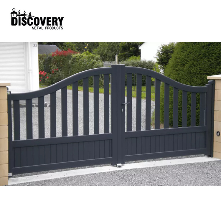 Factory direct sales of popular aluminum panel fence gates aluminum shutter doors sliding shutter driveway swing doors