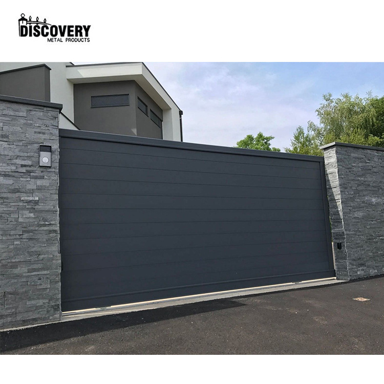 Residential Gates Customized Decorative Outdoor Garden Courtyard Entrance Aluminum Sliding Driveway Gate