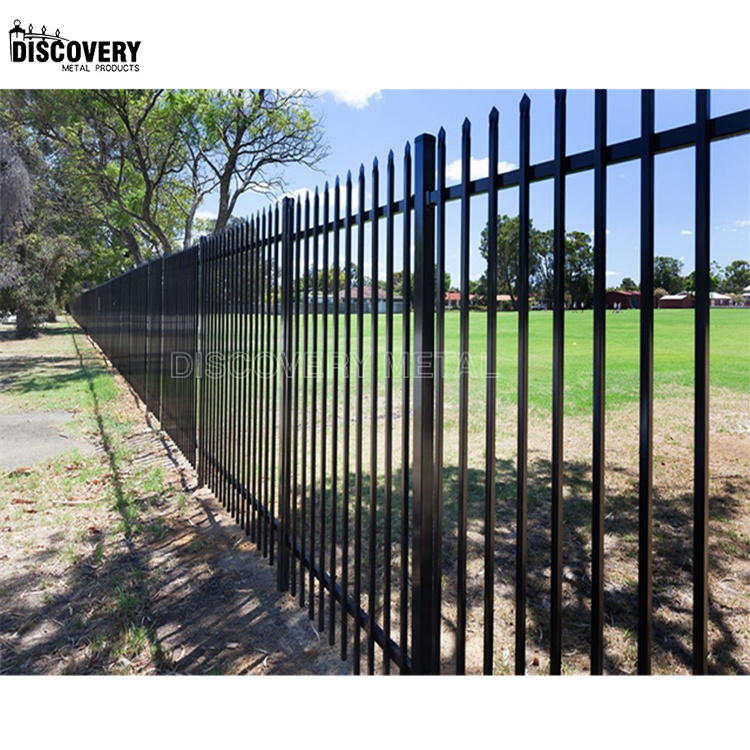 New Design Factory Prices Cheap Black Ornaments Decorative  Aluminum Metal Picket Fence With Pressed Spear Styles