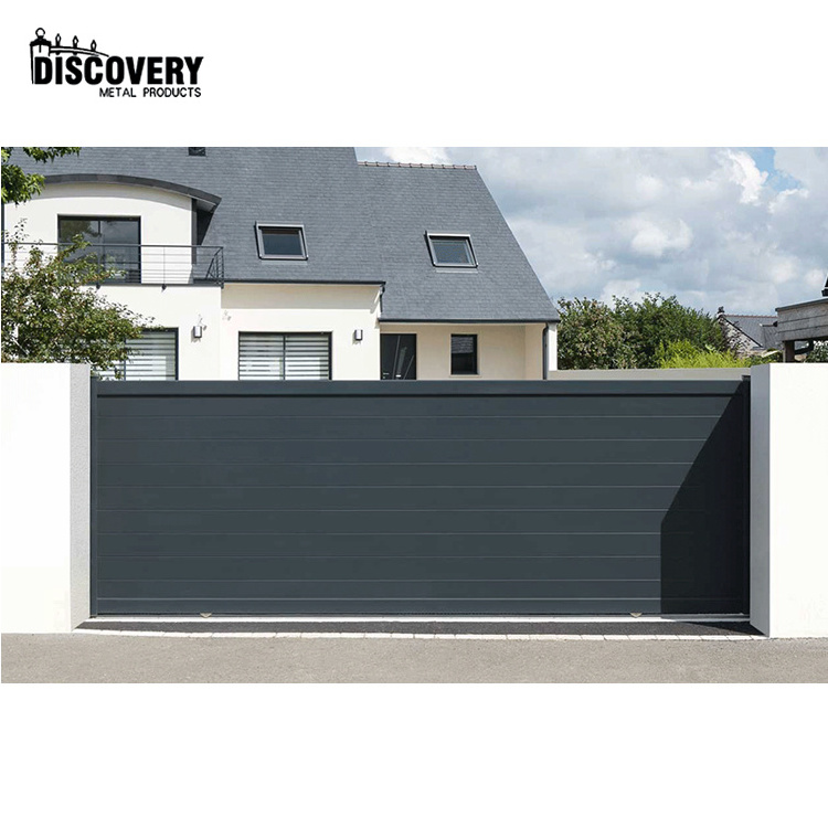 Factory top quality aluminum entrance gate pillar designs for entrance driveway design auto sliding gate door