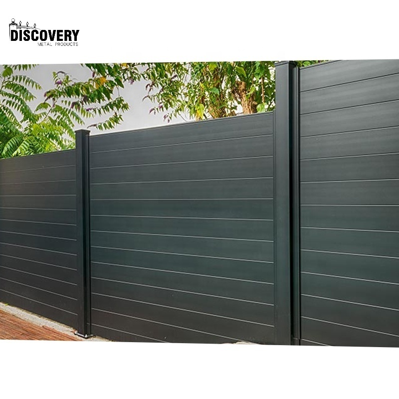 Good sale aluminum outdoor fence panels modern design yard metal fencing maintenance free aluminum privacy fences