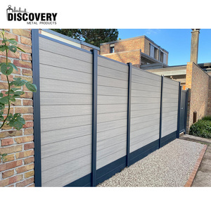 Customized outdoor wood plastic composite garden wpc wall panel exterior privacy fence panels kit for house wall