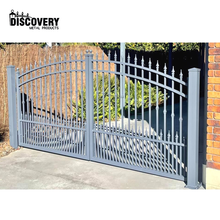 Modern design aluminium main gates designs hot sale high quality metal aluminum automatic gate