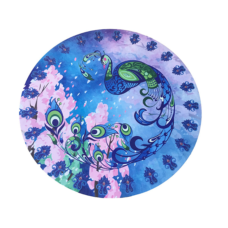 Custom Printed Round Yoga Mat, Round Rubber Yoga Mat Floor Mat For Kids