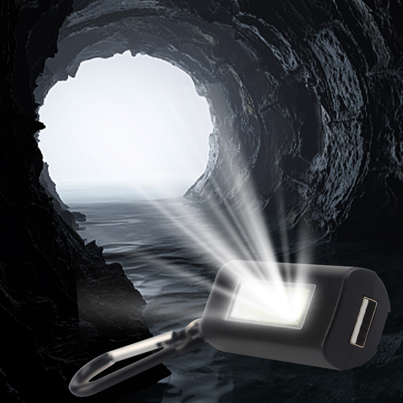 USB charging key light flashing warning COB multi-function emergency light source Outdoor adventure light