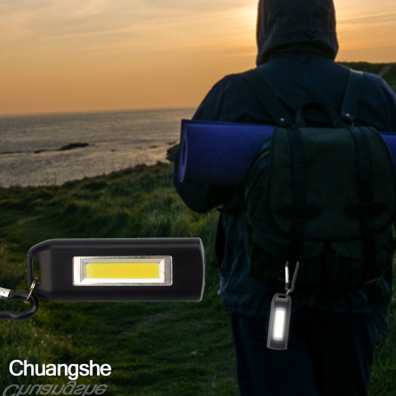 USB charging key light flashing warning COB multi-function emergency light source Outdoor adventure light