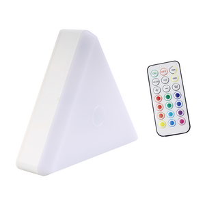 NEW 1+1 Wholesale triangle creative remote control custom led lamp can be pasted wardrobe led light can be timed wall light led