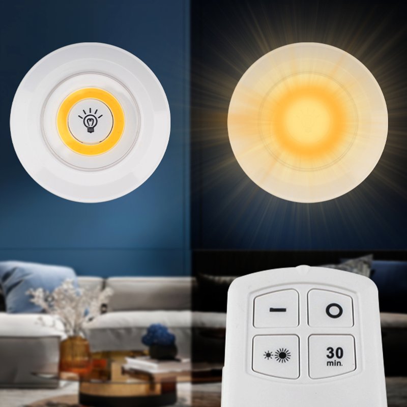 2023 Smart nightlight Set Indoor LED battery Remote Control children's cabinet light (1+3)