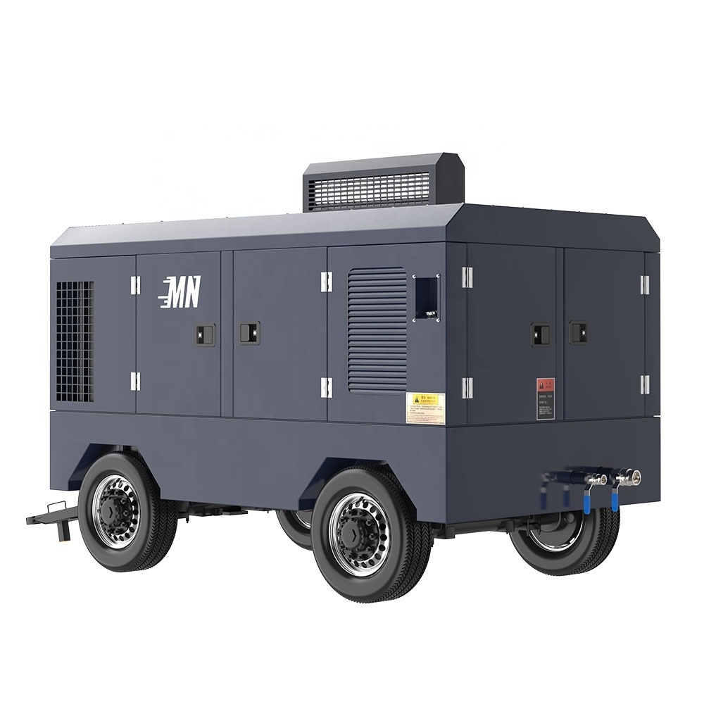 High Pressure 400 cfm Diesel Air Compressor Portable For Sand Blasting