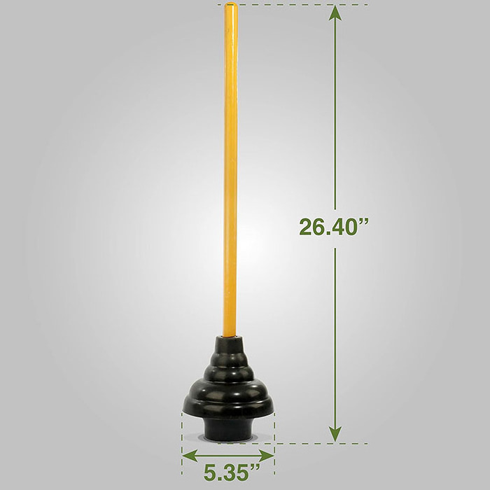 HQ162 toilet cleaning tool American style natural rubber toilet plunger to fix clogged toilets and drains