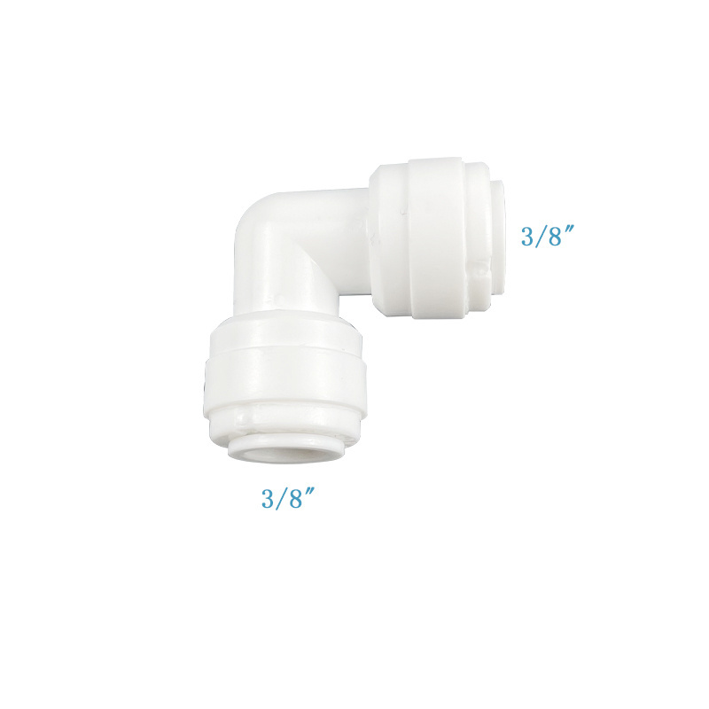 1/4'' 3/8''  L Shaped  Elbow Ro Push Fit Plastic Quick Elbow Plastic Fittings for RO Water System