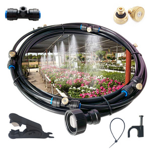 Summer Outdoor Misting Cooling System Kit For Greenhouse Garden Patio Plants DIY Waterring Irrigation Kit 10M/15M/20M Spray Hose