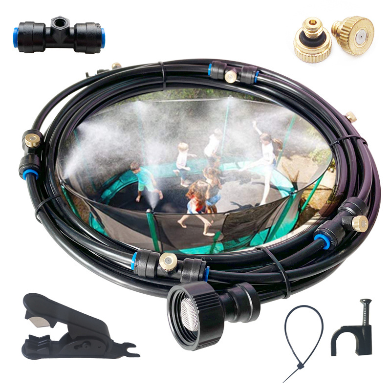 Summer Outdoor Misting Cooling System Kit For Greenhouse Garden Patio Plants DIY Waterring Irrigation Kit 10M/15M/20M Spray Hose