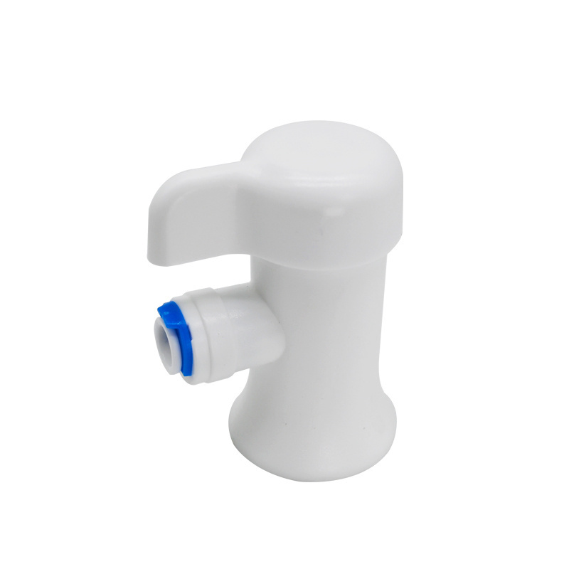 Food Grade POM Material Plastic Pipe Fittings Quick Connector Ro Water System Parts Ball Valve for Water Purifier