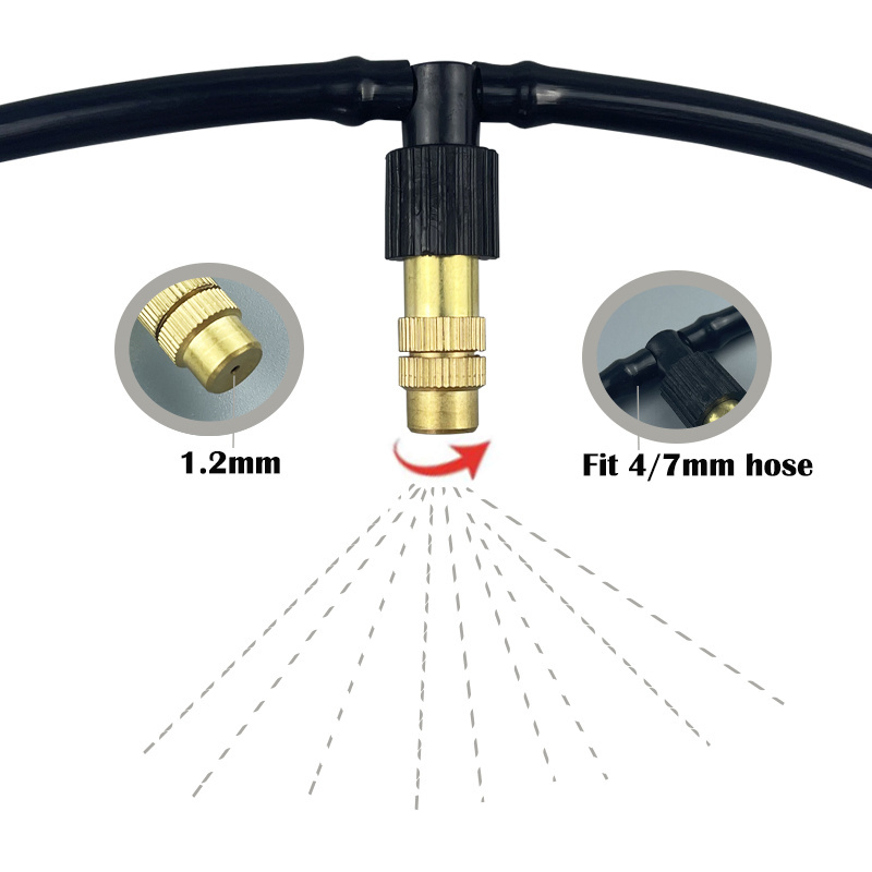 10-30m Garden Misting System 8/11MM PVC Hose Low Pressure Misting Cooling System for Garden Irrigation Plant Watering