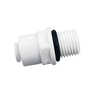 RO Water Straight Pipe Fitting 1/4 OD Hose  1/4" Male Female Quick Connector System Water Purifies With O Seal Rubber Ring