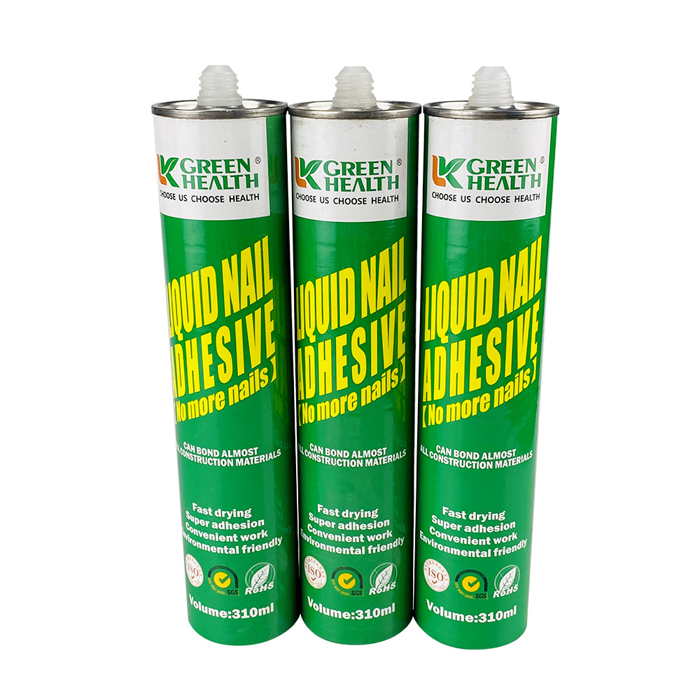 Green Health Strong Bond Liquid Nail Adhesive, Construction Adhesive, Liquid Nails Free Glue for PVC