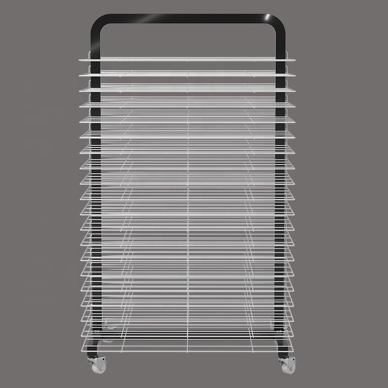 20 tiers metal Screen Printing a3 corrugated paper t-shirt clothes silk screen drying display rack