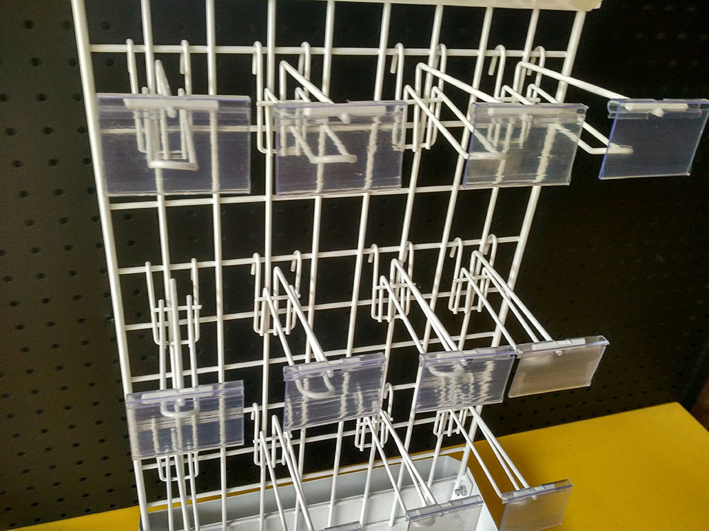 free standing counter top metal wire rack hair extension battery charger grocery store display racks