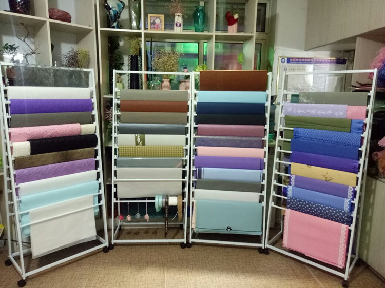 Metal carpet rack gift box ribbon confetti fabric cloth wrapping paper storage stand tapestry display rack