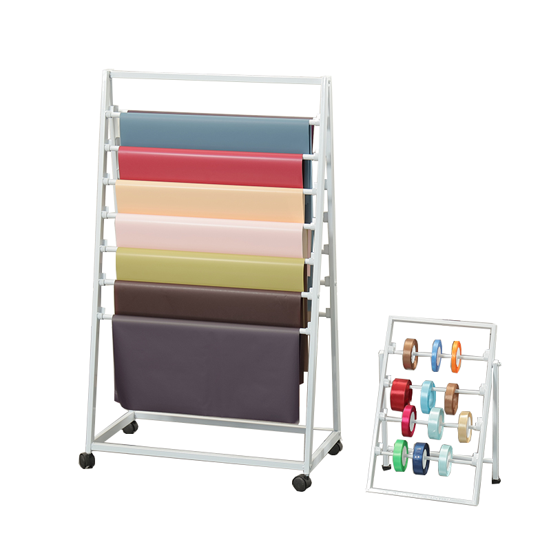 Metal carpet rack gift box ribbon confetti fabric cloth wrapping paper storage stand tapestry display rack