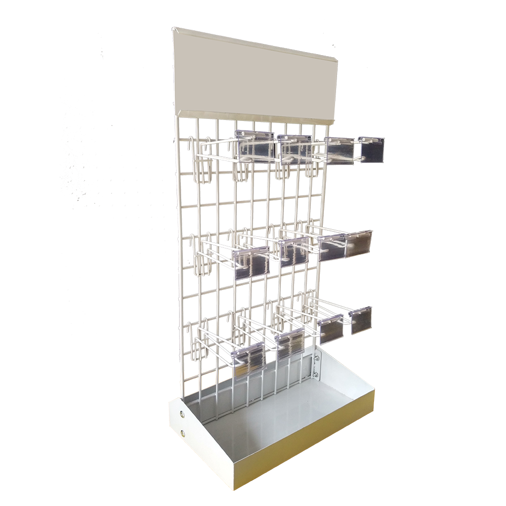 free standing counter top metal wire rack hair extension battery charger grocery store display racks