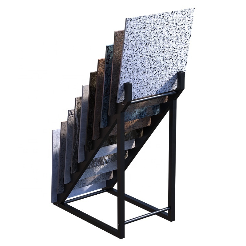 metal countertop marble tile display stand rack showroom with 10 slots for 800*800/600*600