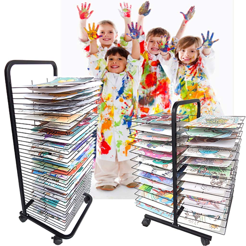 20 tiers metal Screen Printing a3 corrugated paper t-shirt clothes silk screen drying display rack