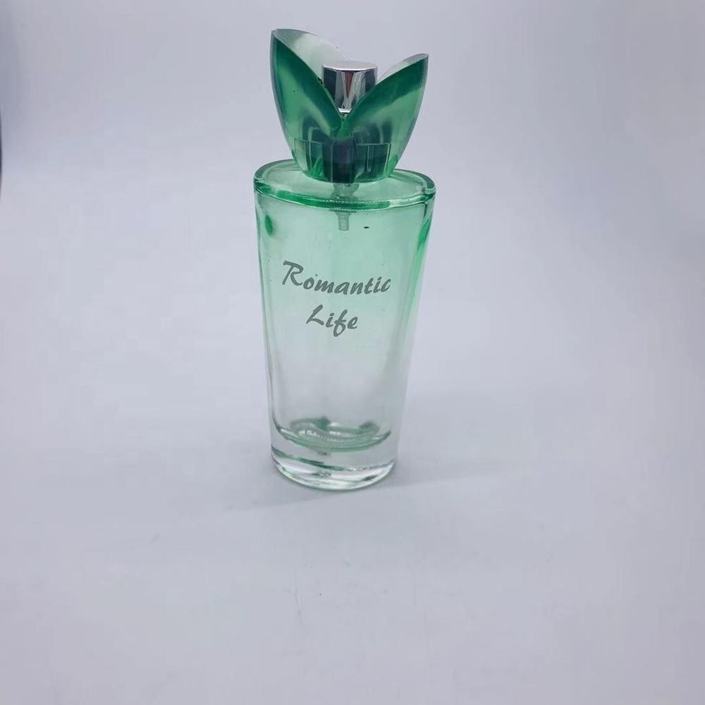 50 ML  empty glass perfume sprayer flower shape perfume glass bottle for sale