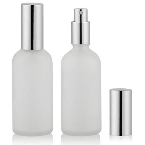 Empty Frosted Glass Spray Bottle 3.4oz perfume glass bottle Perfume Atomizer Fine Mist Spray