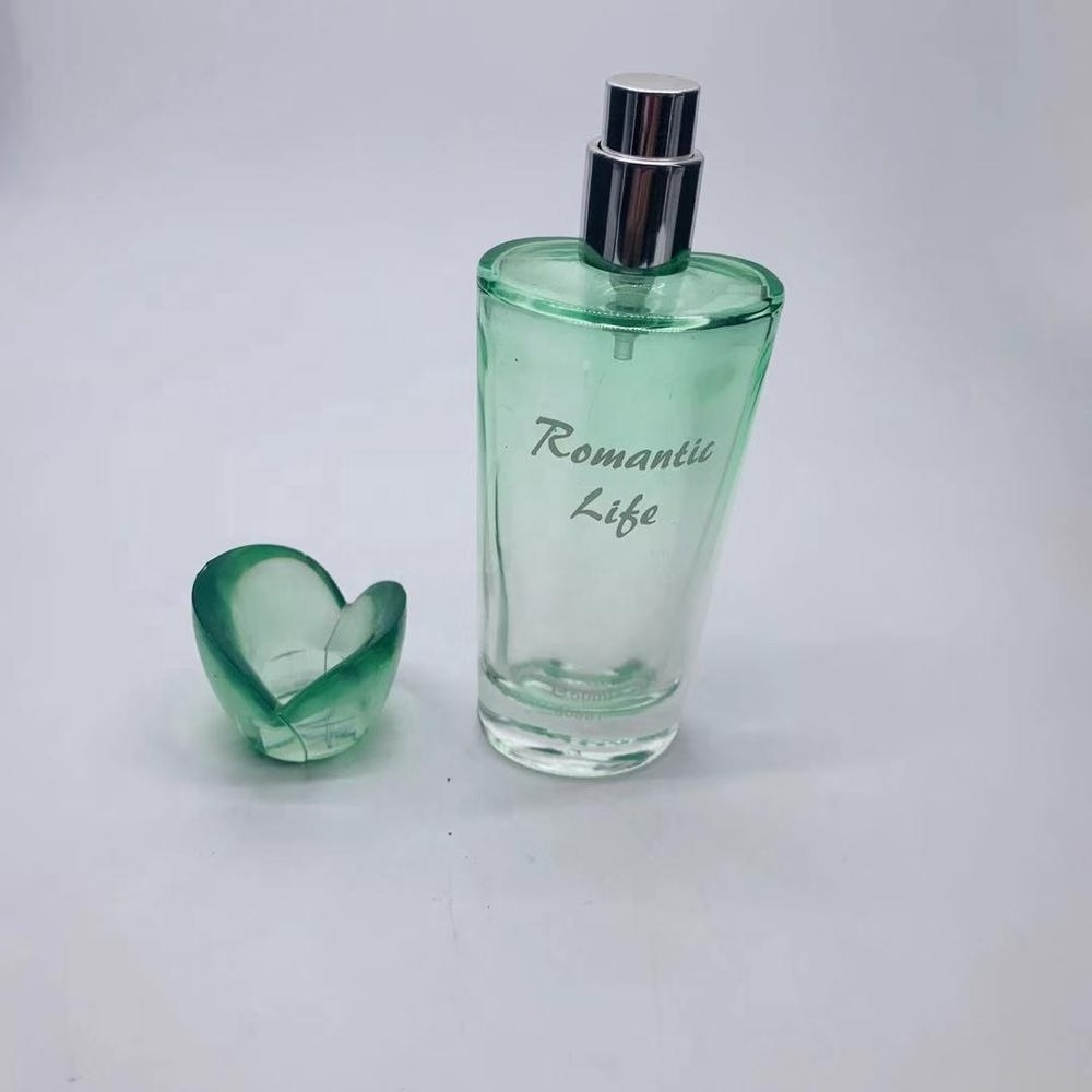 50 ML  empty glass perfume sprayer flower shape perfume glass bottle for sale