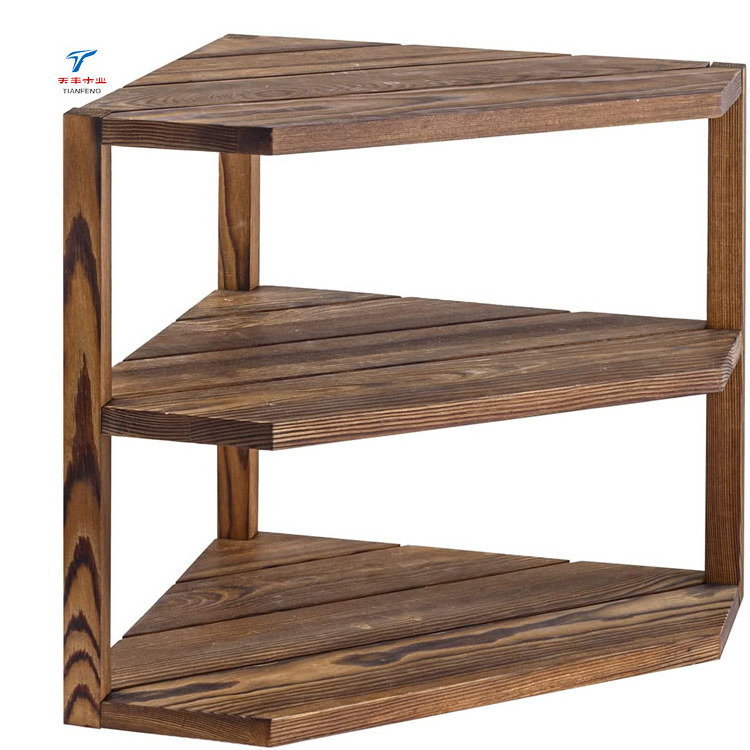 3 Tier Wood Kitchen Cabinet Counter Storage Organizer Spice Corner Shelves for Spices Plates