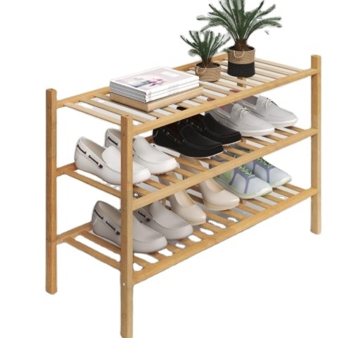 china wholesale storage holders & racks for shoes 4 Tier Bamboo Shoe Rack Organizerfor Entryway, Hallway