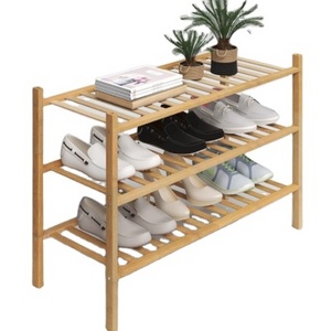 china wholesale storage holders & racks for shoes 4 Tier Bamboo Shoe Rack Organizerfor Entryway, Hallway