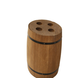 A cylindrical barrel, a decorative wooden barrel, a solid wood bucket