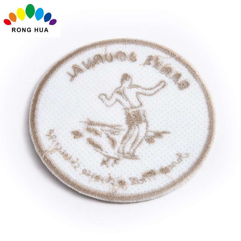 Custom Embroidery Gift Badges Company Logo Brand Print Letters Clothes Fixed Adhesive Patches Badges