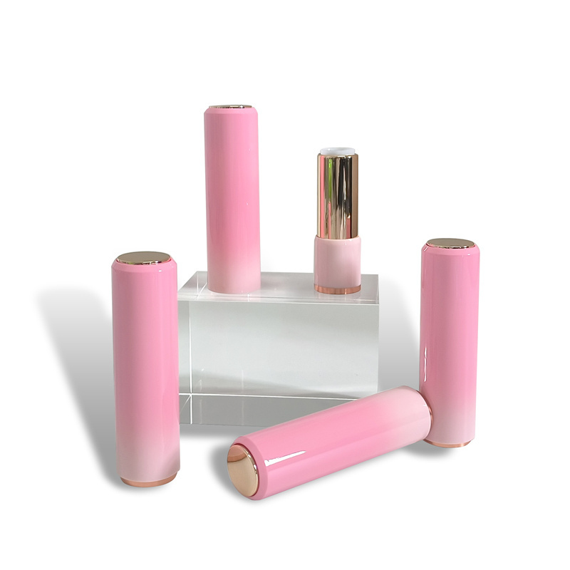 KH120 3pcs Glitter Gradiental Pressed Out Bouncing Empty Lipstick Tube  Pink Round Lipstick Container lip balm tube Customized